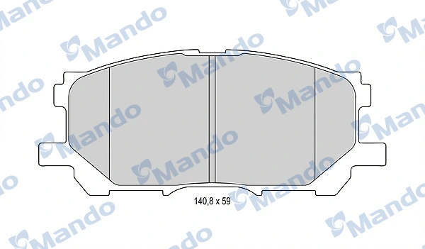 MBF015612 MANDO Комплект тормозных колодок, дисковый тормоз (фото 1)