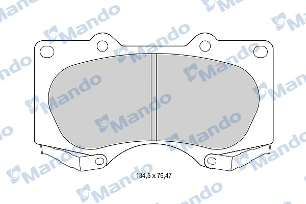 MBF015614 MANDO Комплект тормозных колодок, дисковый тормоз (фото 1)