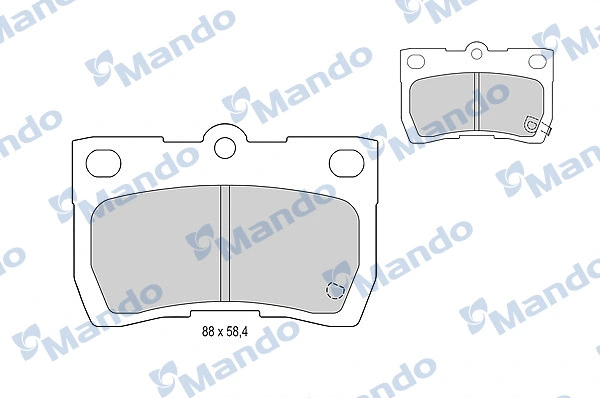 MBF015616 MANDO Комплект тормозных колодок, дисковый тормоз (фото 1)