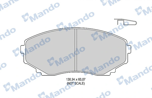 MBF015626 MANDO Комплект тормозных колодок, дисковый тормоз (фото 1)