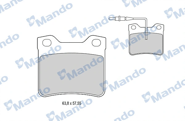 MBF015658 MANDO Комплект тормозных колодок, дисковый тормоз (фото 1)