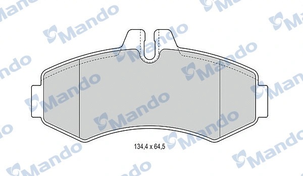 MBF015660 MANDO Комплект тормозных колодок, дисковый тормоз (фото 1)