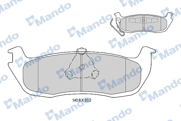 MBF015661 MANDO Комплект тормозных колодок, дисковый тормоз (фото 1)