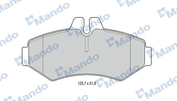 MBF015662 MANDO Комплект тормозных колодок, дисковый тормоз (фото 1)