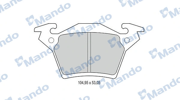 MBF015663 MANDO Комплект тормозных колодок, дисковый тормоз (фото 1)