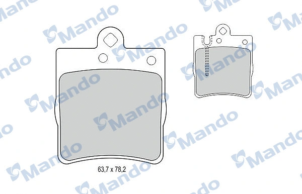 MBF015664 MANDO Комплект тормозных колодок, дисковый тормоз (фото 1)
