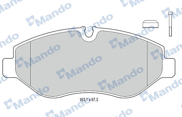 MBF015671 MANDO Комплект тормозных колодок, дисковый тормоз (фото 1)