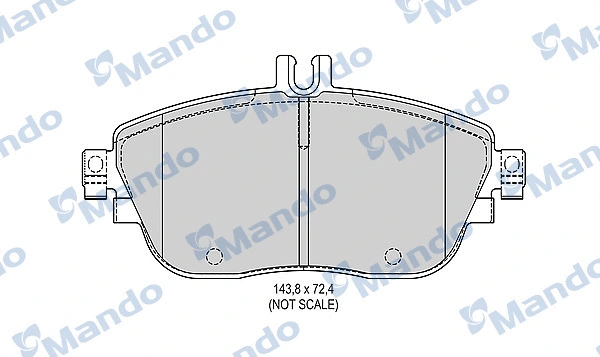 MBF015680 MANDO Комплект тормозных колодок, дисковый тормоз (фото 1)