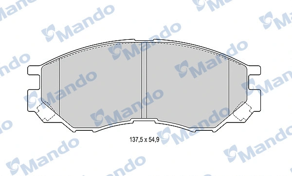 MBF015712 MANDO Комплект тормозных колодок, дисковый тормоз (фото 1)