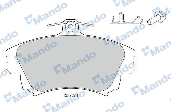 MBF015719 MANDO Комплект тормозных колодок, дисковый тормоз (фото 1)