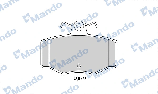 MBF015730 MANDO Комплект тормозных колодок, дисковый тормоз (фото 1)