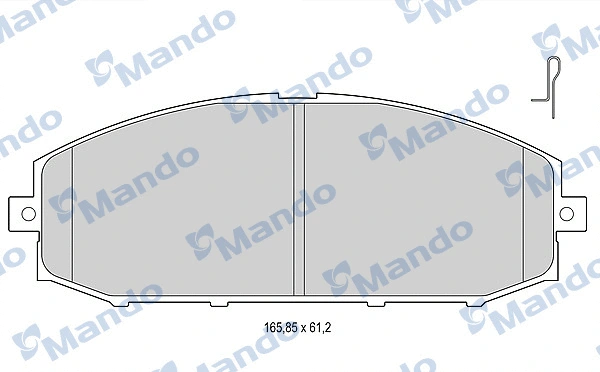 MBF015736 MANDO Комплект тормозных колодок, дисковый тормоз (фото 1)
