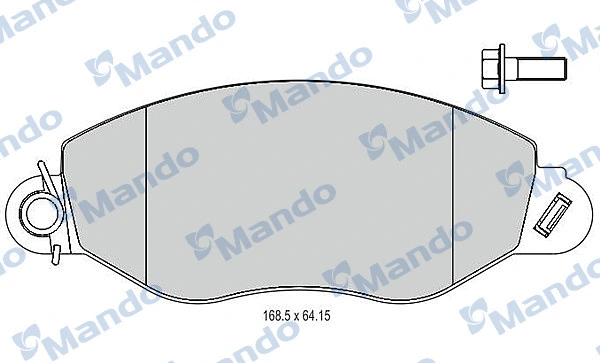 MBF015742 MANDO Комплект тормозных колодок, дисковый тормоз (фото 1)