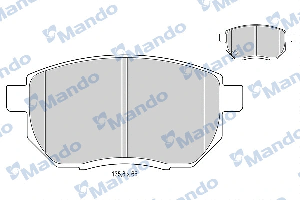 MBF015748 MANDO Комплект тормозных колодок, дисковый тормоз (фото 1)