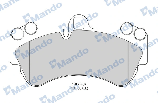 MBF015783 MANDO Комплект тормозных колодок, дисковый тормоз (фото 1)