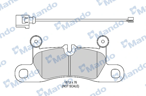 MBF015788 MANDO Комплект тормозных колодок, дисковый тормоз (фото 1)