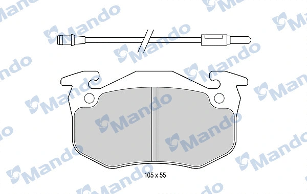 MBF015792 MANDO Комплект тормозных колодок, дисковый тормоз (фото 1)