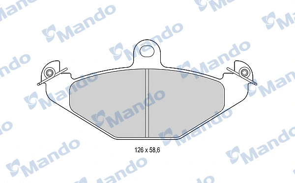 MBF015795 MANDO Комплект тормозных колодок, дисковый тормоз (фото 1)