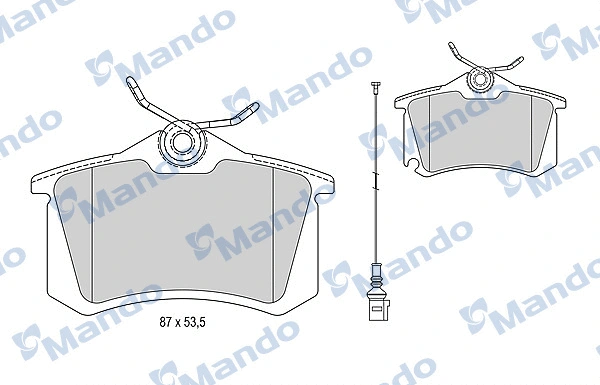 MBF015810 MANDO Комплект тормозных колодок, дисковый тормоз (фото 1)