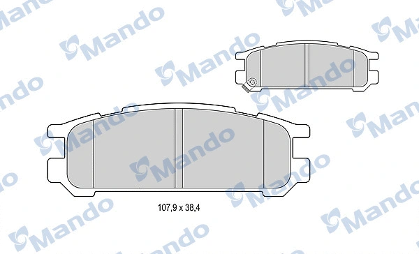 MBF015815 MANDO Комплект тормозных колодок, дисковый тормоз (фото 1)