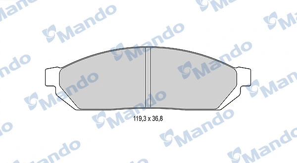 MBF015830 MANDO Комплект тормозных колодок, дисковый тормоз (фото 1)