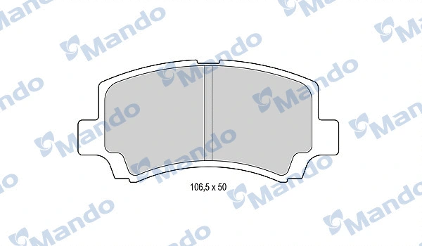 MBF015837 MANDO Комплект тормозных колодок, дисковый тормоз (фото 1)