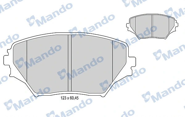 MBF015863 MANDO Комплект тормозных колодок, дисковый тормоз (фото 1)