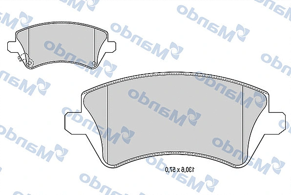 MBF015864 MANDO Комплект тормозных колодок, дисковый тормоз (фото 1)