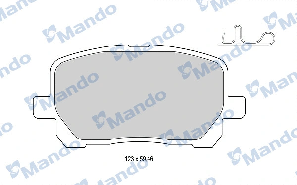 MBF015865 MANDO Комплект тормозных колодок, дисковый тормоз (фото 1)