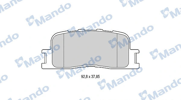 MBF015873 MANDO Комплект тормозных колодок, дисковый тормоз (фото 1)