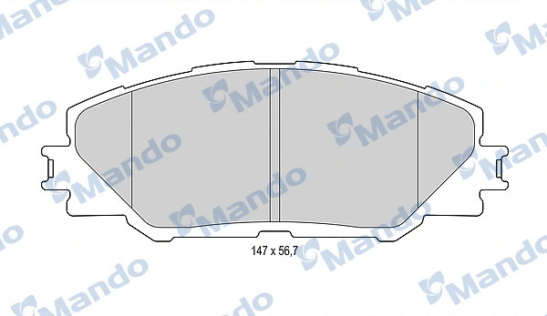 MBF015875 MANDO Комплект тормозных колодок, дисковый тормоз (фото 1)