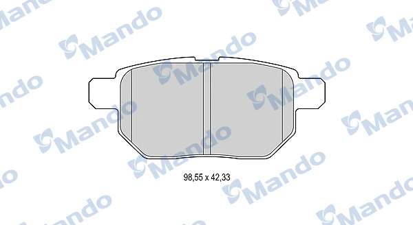 MBF015880 MANDO Комплект тормозных колодок, дисковый тормоз (фото 1)