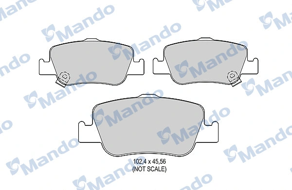MBF015884 MANDO Комплект тормозных колодок, дисковый тормоз (фото 1)