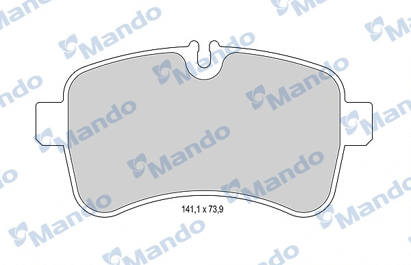 MBF015964 MANDO Комплект тормозных колодок, дисковый тормоз (фото 1)