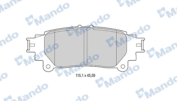 MBF015981 MANDO Комплект тормозных колодок, дисковый тормоз (фото 1)