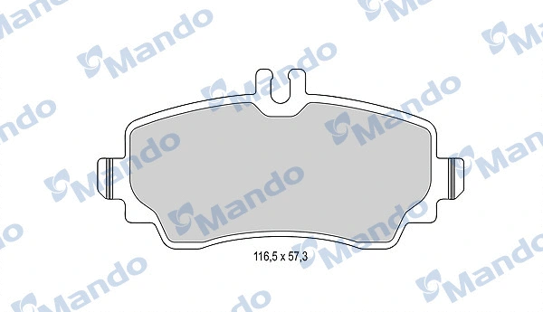 MBF015991 MANDO Комплект тормозных колодок, дисковый тормоз (фото 1)