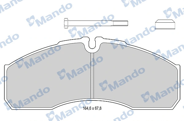 MBF015993 MANDO Комплект тормозных колодок, дисковый тормоз (фото 1)