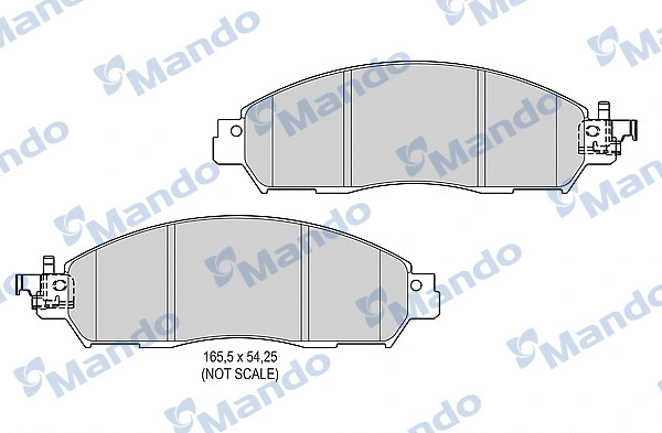 MBF016000 MANDO Комплект тормозных колодок, дисковый тормоз (фото 1)