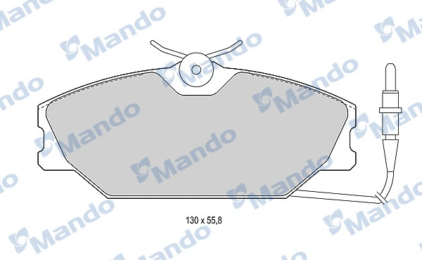 MBF016021 MANDO Комплект тормозных колодок, дисковый тормоз (фото 1)