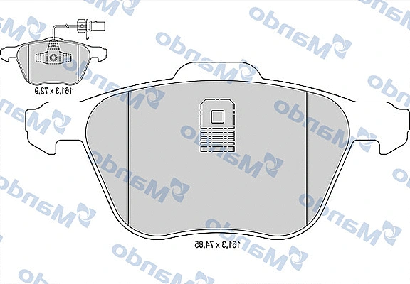 MBF016042 MANDO Комплект тормозных колодок, дисковый тормоз (фото 1)