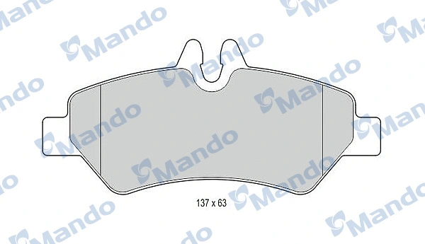 MBF016046 MANDO Комплект тормозных колодок, дисковый тормоз (фото 1)