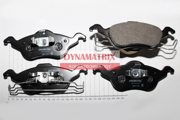 DBP1318 DYNAMATRIX Комплект тормозных колодок, дисковый тормоз (фото 1)