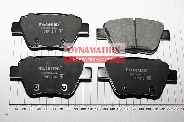 DBP4316 DYNAMATRIX Комплект тормозных колодок, дисковый тормоз (фото 1)