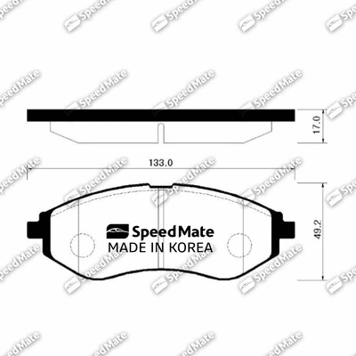 SM-BPG013 SpeedMate Комплект тормозных колодок, дисковый тормоз (фото 1)