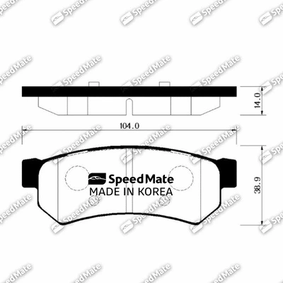 SM-BPG020 SpeedMate Комплект тормозных колодок, дисковый тормоз (фото 1)
