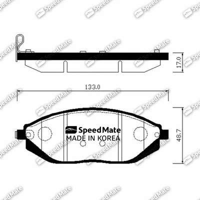 SM-BPG023 SpeedMate Комплект тормозных колодок, дисковый тормоз (фото 1)