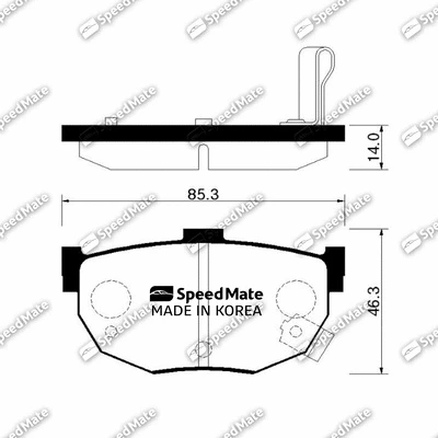 SM-BPH008 SpeedMate Комплект тормозных колодок, дисковый тормоз (фото 1)