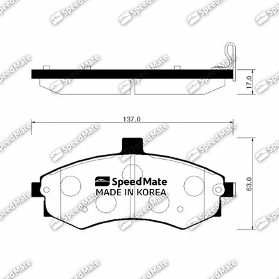 SM-BPH025 SpeedMate Комплект тормозных колодок, дисковый тормоз (фото 1)