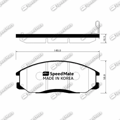 SM-BPH027 SpeedMate Комплект тормозных колодок, дисковый тормоз (фото 1)