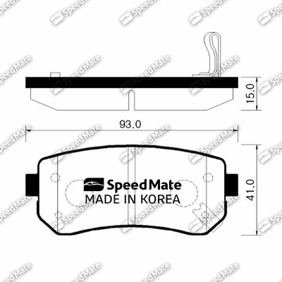 SM-BPH034 SpeedMate Комплект тормозных колодок, дисковый тормоз (фото 1)